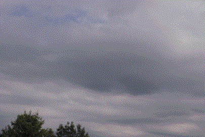 Clouds 1, own work. Depicts a dark, sprawling cloud cover over a few trees.